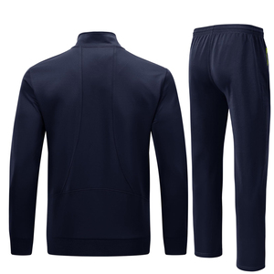Men's Navy Blue Tracksuit Set Full Zip Casual Jacket with Side Pockets Matching <b>Pants</b> Quick Dry Breathable Fleece Winter Wear - Product Image 2