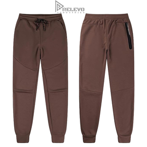 Survêtement en molleton technique personnalisé avec logo pour homme, ensemble 2 pièces de haute qualité avec sweat à capuche zippé et pantalon de jogging, tenue de sport vierge - Product Image 3