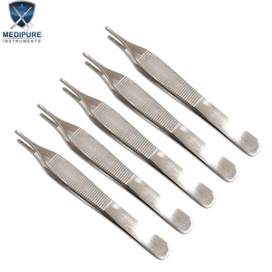Pince à tissus chirurgicale Adson en acier inoxydable, à pointe acérée, réutilisable, la plus vendue - Product Image 1