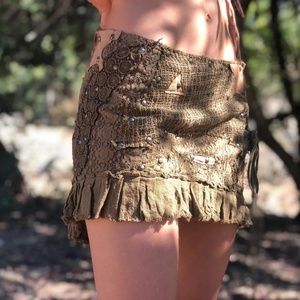 Mini-jupe Bohème pour Femme en Coton Clouté pour Festival, Soirée Dansante Estivale – Prix de Gros - Product Image 3