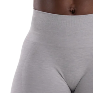 Light Gray Women's Pump Mid Rise Flared Pants Stretch Gym Fitness Yoga Workout <b>Athletic</b> Activewear Flexible Sportswear - Product Image 6