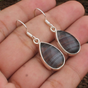 Pendientes de Fluorita Natural en Forma de Pera, Plata de Ley 925, Estilo Vintage, con Piedras Preciosas, para Mujer, Precio de Fábrica, Venta al Por Mayor - Product Image 3