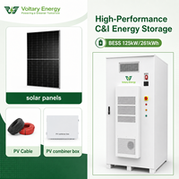 Armoire de batterie LiFePO4 125 kW 261 kWh avec PCS, MPPT, EMS, protection incendie HVAC et refroidissement par air