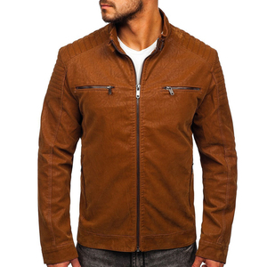 Custom <b>Men's</b> Biker <b>Jacket</b> Genuine <b>Leather</b> Fashion Coat for Private Label and OEM Production - Product Image 1