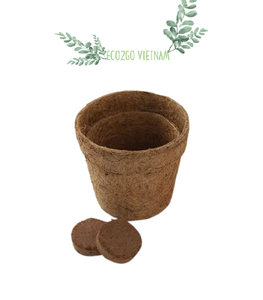 Pot de culture en fibre de coco biologique - Pot de semis respirant et biodégradable, prix direct usine par Eco2go Vietnam - Product Image 2