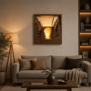 Decoración de Pared LED de Madera Premium con Diseño de Paisaje Escénico, Iluminación Ambiental Cálida para Dormitorio, Sala de Estar y Decoración de Restaurantes - Product Image 2