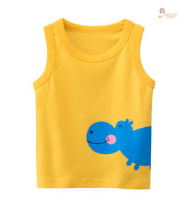 Gilet sans manches doux pour garçons et filles, vêtement d'extérieur décontracté en coton 100% tricoté à col rond pour enfants - Product Image 1