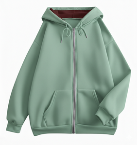 Sudadera con capucha extragrande para mujer, estilo con cremallera, corte holgado, moderna, para invierno, para estar en casa y al aire libre - Product Image 1