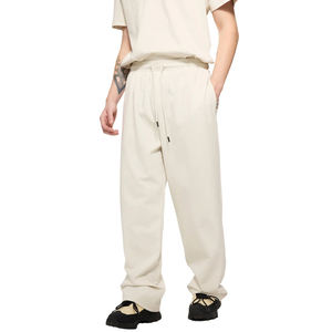 กางเกงวอร์มผู้ชายผ้าคอตตอนผสมโพลีเอสเตอร์ 340GSM สีพื้น ปักโลโก้ได้ ทรงตรง มีเชือกผูก - Product Image 4