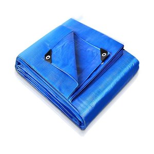 Bâche en polyéthylène bleue robuste, imperméable, laminée, résistante à l'eau, pour couverture de toit et tente de camping extérieure - Product Image 5