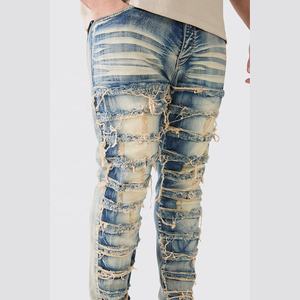 2025 nouveau Streetwear personnalisé de haute qualité Vintage lavé jean lourd hommes droit Baggy jean pantalon - Product Image 5