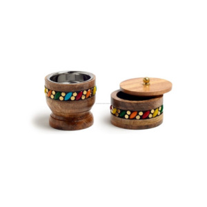 Antique Multi Color High Quality <b>Wooden</b> Inlay Mosaic Bakhoor <b>Burner</b> Tray Box Set MOP Inlay Arabic Bakhoor Mubkhar Box Medkhan - Product Image 3
