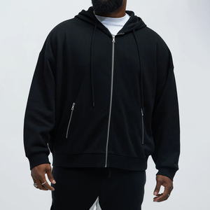Sudadera con capucha y cremallera de diseño OEM para hombre, personalizada con logo, talla a medida, sudadera con capucha y cremallera parcial, sudaderas con capucha y cremallera parcial al por mayor - Product Image 1