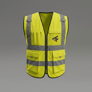 Men's Winter High Visibility <b>Reflective</b> Safety Stab <b>Vest</b> Waterproof Traffic Clothes Orange Color Made Polyester High Temperature - Product Image 1