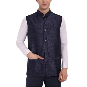Gilet décontracté uni pour homme, fabriqué par un fabricant professionnel, en polyester/coton respirant et écologique, idéal pour les mariages. - Product Image 1