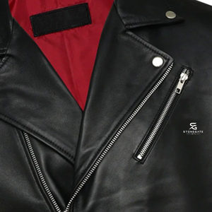 <b>Vintage</b> Genuine Leather <b>Biker</b> <b>Jacket</b> Men Motorcycle Classic Winter Casual Outerwear Premium Streetwear OEM 2026 - Product Image 6