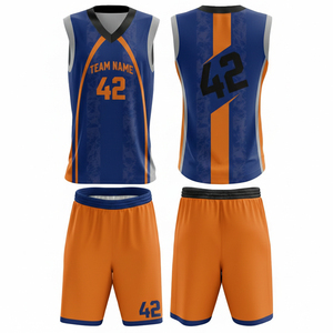 Uniforme de Baloncesto Sublimado Estilo Profesional, Jersey y Pantalones Cortos Personalizados con Logotipo del Equipo, Ropa Deportiva Transpirable de Secado Rápido para Hombres, Mujeres, Jóvenes y Niños - Product Image 1