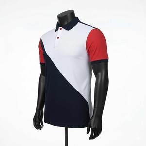 T-shirt en coton tricoté personnalisé avec broderie, poche unie, manches courtes, haute qualité, logo personnalisé, uniforme décontracté, grandes tailles pour hommes - Product Image 1