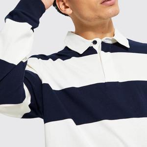 Chemises de rugby à col blanc, manches longues, jersey de rugby pour hommes, noir et blanc, deux tons, meilleure qualité, chemises de rugby - Product Image 6