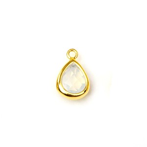 Turquoise Teardrop Pendant High Quality Brass Faceted Pear Shape Gemstone Charm for DIY Jewelry Making <b>Necklace</b> - Product Image 5