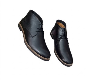 Chaussures de bureau formelles pour hommes en cuir véritable à lacets légères et décontractées pour la marche, noires - Product Image 6