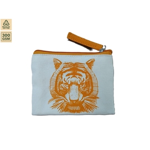 Pochette de maquillage en toile de coton non laminée 300 GSM, pochette de maquillage de voyage, 13,5x9,5 cm, logo personnalisé, vente en gros, modèle OEM SNCH121 - Product Image 2