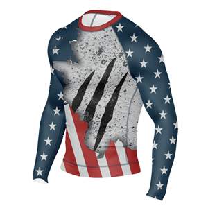 Camiseta de Protección Solar Sublimada Personalizada OEM/ODM, Camiseta de Natación de Manga Larga con Protección UV, Spandex/Poliéster Transpirable - Product Image 3