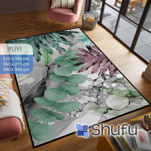 Vente en gros de tapis antidérapant au design minimaliste Shufu Impression brillante Motif abstrait épais et confortable facile à nettoyer Fabriqué à la machine - Product Image 2