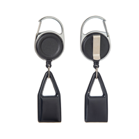 Porte-clés rétractable portable en plastique classique pour briquet, couleurs assorties, avec clip de fixation pour accessoires, personnalisable avec logo