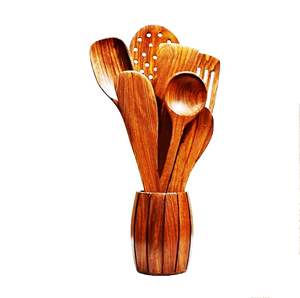 Utensilios para Ensaladas Ecológicos Aptos para Lavavajillas, Modelo Nuevo, Hechos en India para el Hogar y la Cocina - Product Image 5