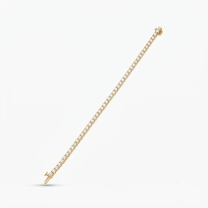 Bracelet tennis élégant en diamant de laboratoire taille ronde, couleur DEF, clarté VS VVS, bijoux fins de luxe délicats en or massif 10K 14K 18K - Product Image 4