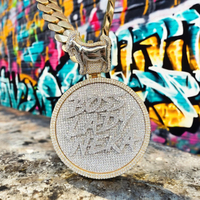 Colgante de letra con inicial de nombre personalizado para hombre, de plata 925 con incrustaciones de moissanita, con engaste tipo cabra, estilo Hip Hop, para rapero y fiesta