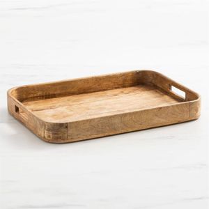 Bandeja Redonda de Madera Hecha a Mano, Ecológica, de Madera de Acacia, Plato para Aperitivos, Plato Decorativo para Mesa de Centro, Vajilla de Cocina - Product Image 2