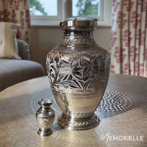 Urna Funeraria de Plata con Alas de Ángel, Estilo Europeo, para Adultos, con Diseños Personalizables, Urna Decorativa para Cenizas Humanas - Product Image 6