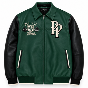Chaqueta Varsity de Mezclilla Rasgada para Hombre, Corte Holgado, Cuello Camisero, Cierre de Botones, Bolsillos, Chaqueta Casual de Otoño, Venta al Por Mayor OEM - Product Image 1