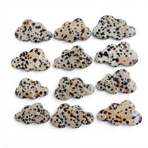Pierre précieuse en jaspe super dalmatien sculptée en forme de nuage, cristal de nuage, décoration d'intérieur, grossiste en cristaux sculptés en forme de nuage - Product Image 3