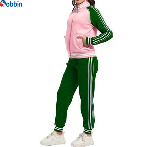Conjunto de Chándal Deportivo Personalizado para Mujer, Chaqueta con Cremallera Completa, Conjuntos de Chándal para Correr, Conjuntos Deportivos para Gimnasio con Rayas - Product Image 2