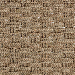 Banquette d'appoint bohème moderne en jonc de mer naturel et bois d'acacia pour salon - Product Image 3