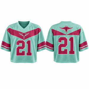 Team Boxy American Football Jersey ODM Easy Care Contrast Trim Soft Fabric <b>Club</b> Clothing Design Customization Embroidery Textile - Product Image 1