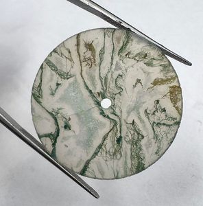 Esfera de Reloj de Ágata Musgosa Natural de 31.50mm y 0.70mm, Piedra Dendrítica Verde, Esfera de Reloj Personalizada de Lujo - Product Image 4