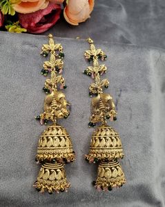 Traditionnel et à la mode dernier concepteur indien en gros bijoux de jhumka Kundan boucle d'oreille pour les femmes élégant boucle d'oreille bijoux - Product Image 5