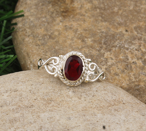 Bague solitaire classique bohème délicate en argent sterling 925 sertie de turquoise taille brillant, faite à la main, certifiée Jaipur Party - Product Image 3