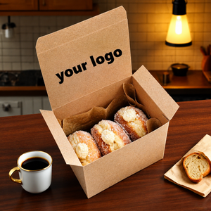 OEM Takeaway Donut Crossiant Food Chocolate Csrdboard Paper <b>Cookies</b> Box Packaging Customized Mailer <b>Boxes</b> with Custom logo - Product Image 5