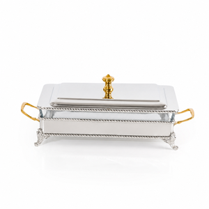 Luxury stainless steel chafing dish <b>buffet</b> <b>warmer</b> with stand fuel holder hotel catering food <b>warmer</b> oval serving dish - Product Image 3