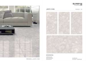 Azulejos de Porcelana Esmaltada con Acabado Brillante de Primera Calidad, 600x1200mm, para Pisos Interiores, Diseño Arquitectónico Moderno - Product Image 4