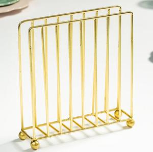 Glam Gold Metal Tissue Box Holder Free Standing Design for Living Room Decor - Product Image 2
