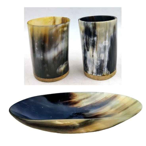 Verre à shot en corne de buffle écologique avec couvercle, vente en gros - Marque Multi Craft - Product Image 5