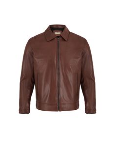 Chaqueta de Cuero Clásica con Cuello Polo para Hombre, Chaquetas de Trabajo con Cuello Camisero, Estilo Casual de Negocios - Product Image 1