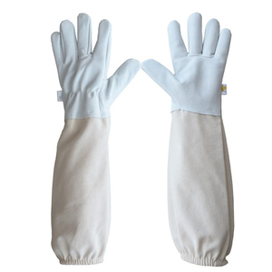 Meilleurs gants de sécurité ventilés et protecteurs pour l'apiculture, en cuir de chèvre antidérapant avec revers en toile - Sunny - Product Image 2