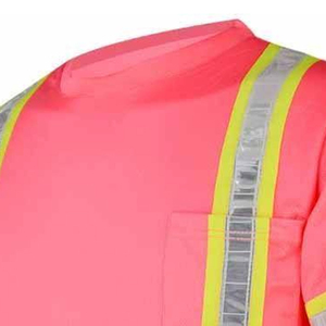 Wholesale Customized Logo Printing Lightweight <b>Hi</b> <b>Vis</b> Anti-static Polyester Reflective Safety <b>T</b>-<b>Shirt</b> for Men Construction - Product Image 5